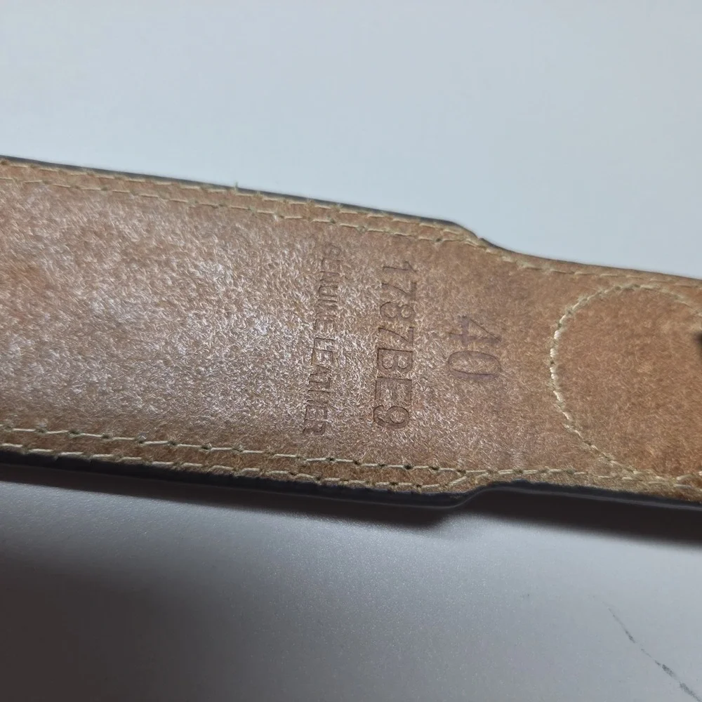 Hooey Tooled Brown Leather Western Belt & Buckle Size 40